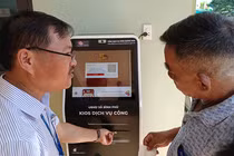 Ki-ốt dịch vụ công đầu tiên được triển khai thí điểm được đặt tại UBND xã Bình Phú, huyện Thăng Bình, tỉnh Quảng Nam. (Ảnh: Văn Toàn)