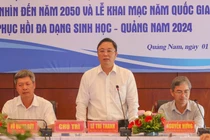 Ông Lê Trí Thanh – Chủ tịch UBND tỉnh Quảng Nam chủ trì họp báo Công bố Quy hoạch tỉnh Quảng Nam thời kỳ 2021 - 2030, tầm nhìn đến năm 2050 và khai mạc “Năm phục hồi đa dạng sinh học quốc gia - Quảng Nam 2024”.