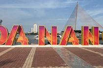 Biểu tượng Đà Nẵng ở phố đi bộ sau khi dỡ bỏ quảng cáo của hãng bia Larue.