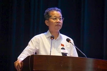 Ông Nguyễn Văn Quảng, Bí thư Thành ủy Đà Nẵng trả lời ý kiến cử tri tại Hội nghị tiếp xúc cử tri chuẩn bị Kỳ họp thứ VIII, Quốc hội khóa XV.