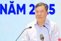 Ông Phạm Gia Túc, Phó Chánh Văn phòng Trung ương Đảng, Ủy viên Thường trực Ban Chỉ đạo Trung ương về Phát triển Khoa học, Công nghệ, Đổi mới sáng tạo và Chuyển đổi số báo cáo tại Hội nghị.