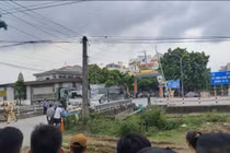 Hiện trường vụ tai nạn.