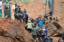 Nơi xảy ra vụ sạt lở.