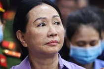 Bà Trương Mỹ Lan ở phiên tòa sơ thẩm giai đoạn 1 của vụ án. Ảnh: Như Quỳnh.