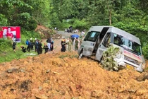 Khu vực nơi xảy ra sạt lở.