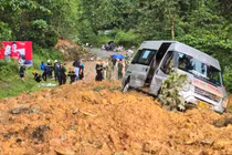 Khu vực nơi xảy ra sạt lở.