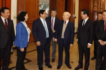 Tổng Bí thư Nguyễn Phú Trọng cùng các lãnh đạo Đảng, Nhà nước tham dự Phiên họp.