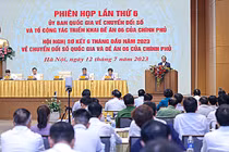 Thủ tướng Phạm Minh Chính phát biểu tại phiên họp lần thứ 6 của Ủy ban quốc gia về chuyển đổi số (ảnh: VGP)