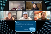 Tính năng dịch giọng nói trực tiếp hiện chỉ hỗ trợ tiếng Anh và Tây Ban Nha. Ảnh: Wall Street Journal.