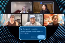 Tính năng dịch giọng nói trực tiếp hiện chỉ hỗ trợ tiếng Anh và Tây Ban Nha. Ảnh: Wall Street Journal.