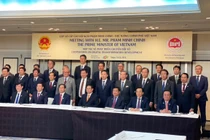 Thủ tướng Phạm Minh Chính chủ trì Hội nghị CĐS với các doanh nghiệp Nhật Bản. Ảnh Mic