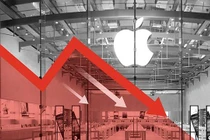 Giá cổ phiếu của Apple sụt giảm vì tình trạng bất ổn ở Trung Quốc (ảnh: CNN)