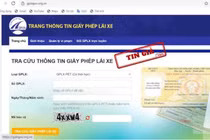 Nhiều website đội lốt trang thông tin tra cứu giấy phép lái xe của Bộ Giao thông Vận tải