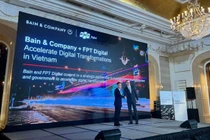 Lãnh đạo FPT Digital và đại diện Bain & Company trong sự kiện tại Tp. HCM. (ảnh: Bain & Company Việt Nam).