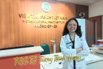 PGS. TS. Trương Thanh Hương ở Viện Tim mạch Việt Nam (Ảnh - Minh Thuý)