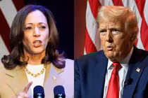 Phó Tổng thống Mỹ Kamala Harris và cựu Tổng thống Donald Trump (Ảnh: Nikkei Asia)