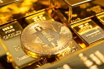 Giá vàng, giá Bitcoin. Ảnh: Pinterest.
