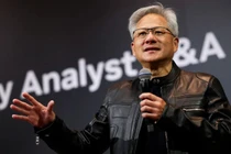 Jensen Huang, đồng sáng lập kiêm CEO của Nvidia Corp., phát biểu trong buổi họp báo vào ngày 21 tháng 5 năm 2025.