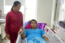 Bệnh nhân Lê Phước K đang điều trị tại Bệnh viện Đà Nẵng (ảnh Bệnh viện Đà Nẵng cung cấp)