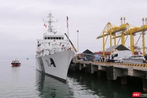 Tàu quân sự ICGS VIJIT thuộc Lực lượng Bảo vệ bờ biển Ấn Độ tại Cảng Tiên Sa (Đà Nẵng)