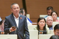 Đại biểu Nguyễn Lân Hiếu phát biểu tại hội trường Quốc hội sáng 30/10.