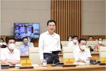 Bộ trưởng Nguyễn Mạnh Hùng phát biểu tại Hội nghị (ảnh TTXVN)