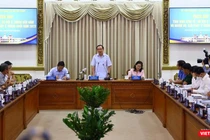 Bí thư thành ủy TP.HCM Nguyễn Văn Nên phát biểu tại cuộc họp
