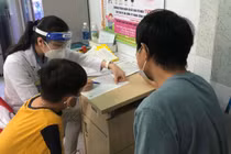 Trẻ khám tầm soát chậm tăng trưởng chiều cao tại BV NTP năm 2021. Ảnh: BVCC 