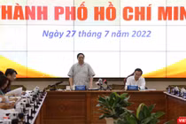 Thủ tướng Phạm Minh Chính chủ trì buổi làm việc với UBND TP. HCM sáng nay, 27/7.