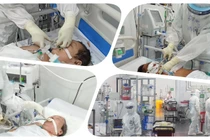Chăm sóc bệnh nhân nặng COVID-19 ở Trung tâm Hồi sức tích cực Bệnh viện Trung ương Huế tại TP.HCM trong giai đoạn đỉnh dịch. Ảnh: Hoà Bình