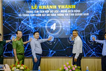 Lãnh đạo tỉnh Quảng Nam bấm nút chính thức đưa Trung tâm tích hợp dữ liệu tỉnh Quảng Nam vào vận hành.