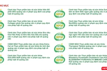 Hàng loạt thực phẩm chức năng quảng cáo sai sự thật đã bị Cục ATTP phát hiện và xử lý