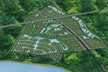 Phối cảnh dự án khu đô thị nhà vườn sinh thái trên địa bàn thị trấn Văn Giang