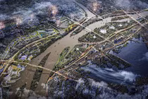 Phối cảnh sông Hồng theo đề xuất của đơn vị nghiên cứu.