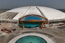 Cận cảnh Trung tâm triển lãm Quốc gia lớn Top 10 thế giới sắp hoàn thành, "thần Kim Quy" lộ diện