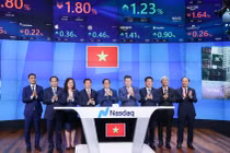 Thủ tướng Phạm Minh Chính rung chuông mở cửa phiên giao dịch ngày 22/9 của sàn chứng khoán Nasdaq (Ảnh: VGP)