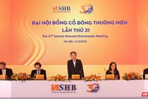 Ông Đỗ Quang Hiển - Chủ tịch HĐQT SHB - phát biểu tại AGM 2023