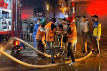 Hiện trường vụ cháy nhà trọ ở Hà Nội làm 14 người tử vong