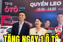 Hình ảnh lấy từ Facebook của Quyền Leo Daily về video thu hút người xem đăng ký phiên livestream bán hàng bằng những phần quà hấp dẫn như ô tô, máy tính bảng.