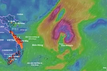 Vào biển Đông, bão Kalmaeg sẽ tăng cấp rất nhanh