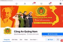 Giao diện trang facebook của lực lượng Công an tỉnh Quảng Nam