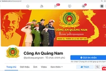 Giao diện trang facebook của lực lượng Công an tỉnh Quảng Nam