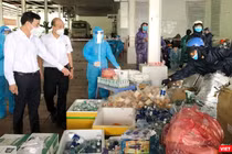 ông Lê Trung Chinh - Chủ tịch UBND TP Đà Nẵng và Phó Chủ tịch TP Đà Nẵng Lê Quang Nam kiểm tra công tác chuẩn bị tại điểm dừng chân 