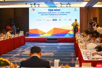 Quang cảnh Tọa đàm "Giải pháp khôi phục và phát triển du lịch TP Đà Nẵng năm 2021" do Sở Du lịch Đà Nẵng phối hợp với Quỹ Xúc tiến Phát triển Du lịch TP tổ chức vừa diễn ra sáng ngày 1/4