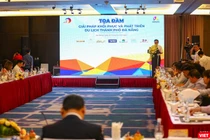 Quang cảnh Tọa đàm "Giải pháp khôi phục và phát triển du lịch TP Đà Nẵng năm 2021" do Sở Du lịch Đà Nẵng phối hợp với Quỹ Xúc tiến Phát triển Du lịch TP tổ chức vừa diễn ra sáng ngày 1/4