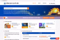 Giao diện Cổng dịch vụ dữ liệu mở TP Đà Nẵng