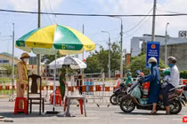 Chốt kiểm soát phòng dịch COVID-19 tại cửa ngõ giao thông ra vào TP Đà Nẵng
