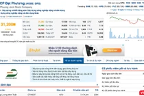 Thông tin của Công ty CP Đạt Phương được đăng tải trên sàn giao dịch chứng khoán