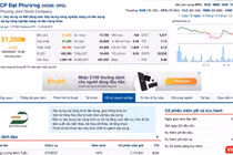 Thông tin của Công ty CP Đạt Phương được đăng tải trên sàn giao dịch chứng khoán