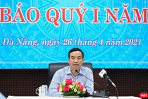 Ông Lê Trung Chinh – Chủ tịch UBND TP Đà Nẵng chủ trì buổi Họp báo quý I/2021 diễn ra chiều ngày 26/4
